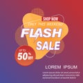 Flash Sale Banner. Up to 50% discount.Limited time offer. Royalty Free Stock Photo